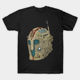 a sci fi Hellenic Greek army helmet. T-Shirt